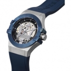 Maserati Potenza auto 42mm blk+blue dial blue st maschile