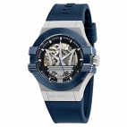 Maserati Potenza auto 42mm blk+blue dial blue st maschile