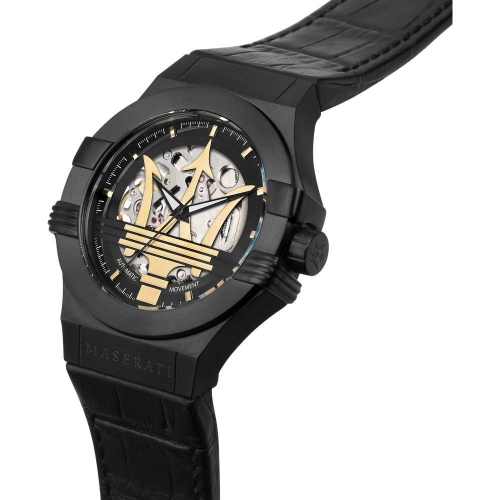 Maserati Potenza 42mm auto schelet blk dial blk s uomo