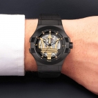 Maserati Potenza 42mm auto schelet blk dial blk s uomo