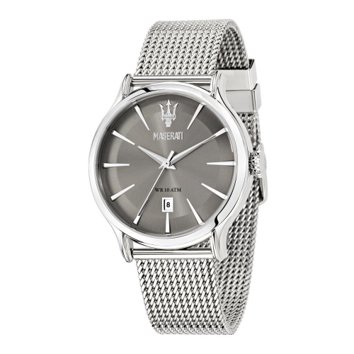 Maserati Epoca 42mm 3h gray dial brac mesh ss