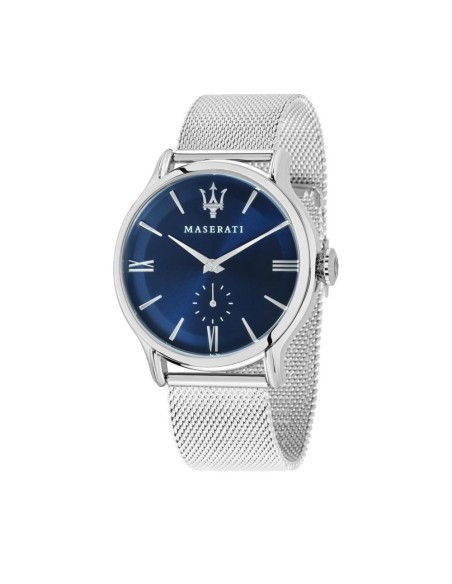 Orologio MASERATI uomo Epoca tempo acciaio mesh / blu