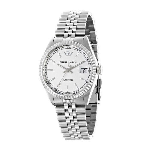 Philip Watch Caribe 39mm auto white silver...