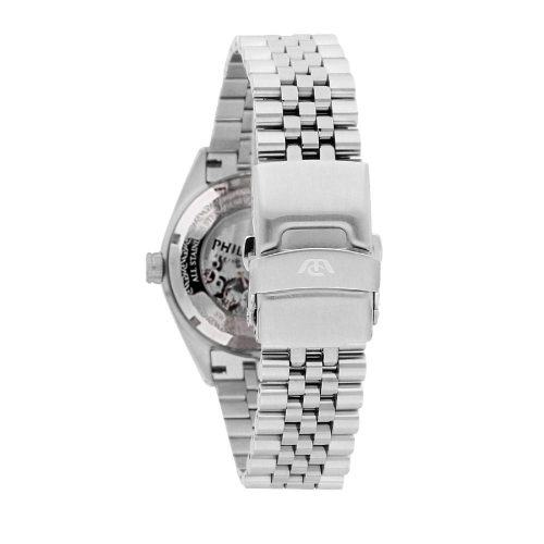 Philip Watch Caribe 41mm auto 3h silver dial ss br