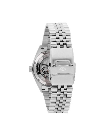 Philip Watch Caribe 41mm auto 3h silver dial ss br