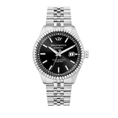 Philip Watch Caribe 41mm auto 3h black dial br ss