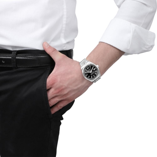 Philip Watch Caribe 41mm auto 3h black dial br ss