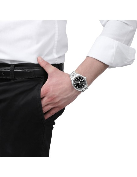 Philip Watch Caribe 41mm auto 3h black dial br ss