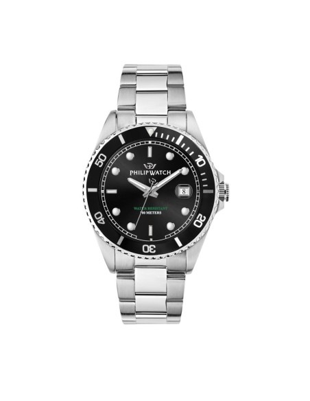 Philip Watch Caribe 42mm 3h black dial br ss