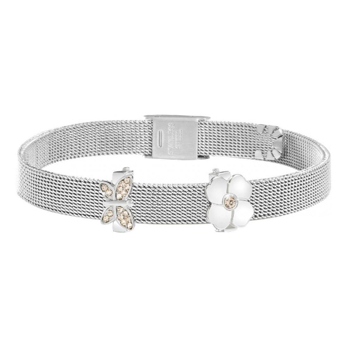 Morellato Tesori br.ss mesh bracelet 2 ss beads donna SAJU01