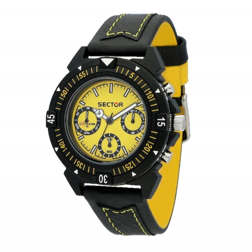 Sector Expander 90 40mm mult yellow dial blk st uomo R3251197055