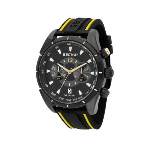 Sector 330 45mm chr black dial black strap maschile R3271794014