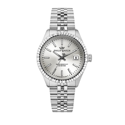 Philip Watch Caribe 39mm 3h wsilver dial br ss