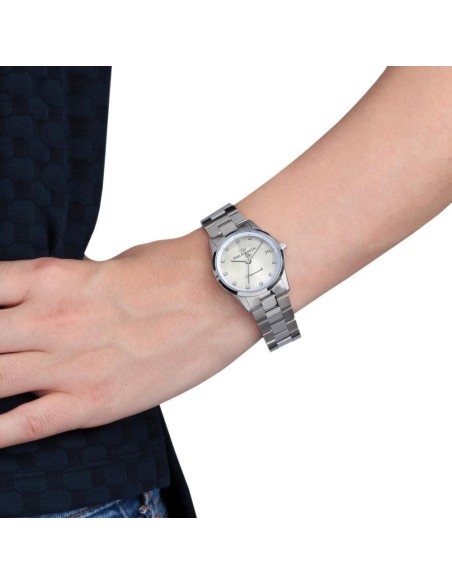 Philip Watch Capetown 32mm 3h white mop/w diam ss br donna