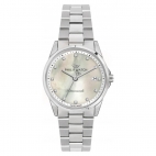 Philip Watch Capetown 32mm 3h white mop/w diam ss br donna
