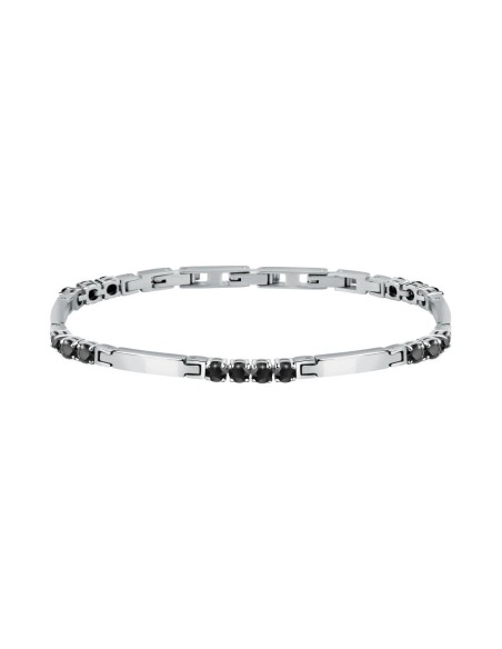 Morellato Tennis – Bracciale Uomo Argento con Cristalli Neri (SAEV46)