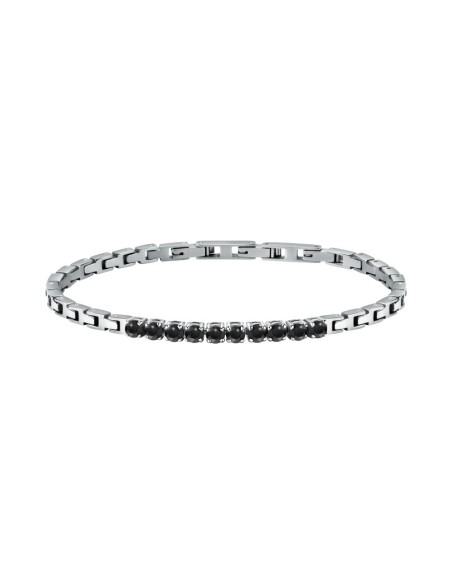 Bracciale MORELLATO uomo Tennis acciaio / cristalli neri