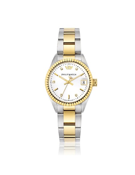 Philip Watch Caribe 31mm 3h whtsilver dial wdiam br