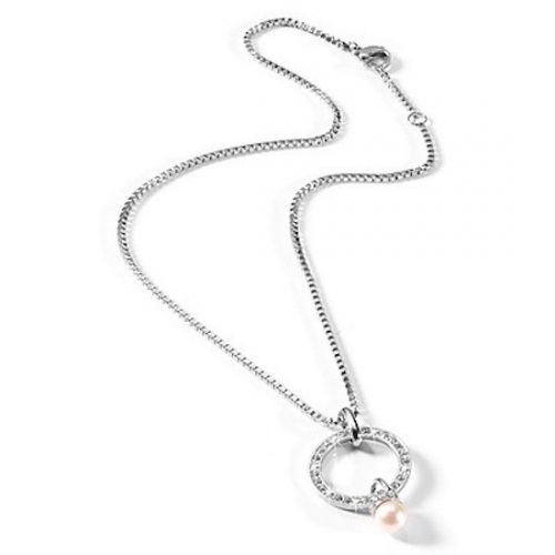MORELLATO JEWELS Mod. ECLIPSE  (Collana / Necklace) Lady - Ss - White Pearl - Zircon - Lenght 49Cm