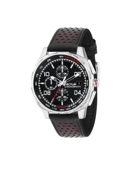 Sector 890 44mm chr black dial black strap