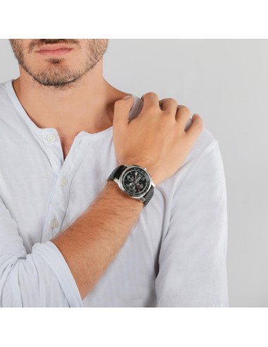 Sector 890 44mm chr black dial black strap