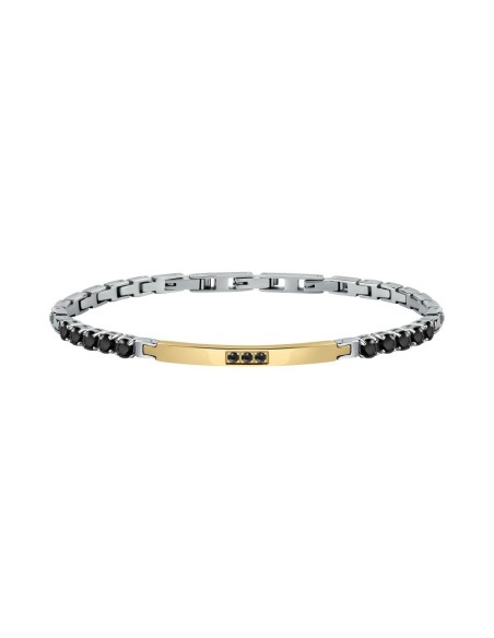Bracciale MORELLATO uomo Tennis dorato / cristalli neri
