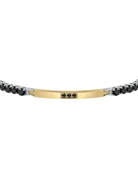 Bracciale MORELLATO uomo Tennis dorato / cristalli neri
