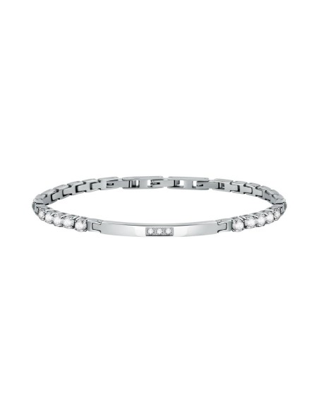 Bracciale MORELLATO uomo Tennis acciaio / cristalli bianchi