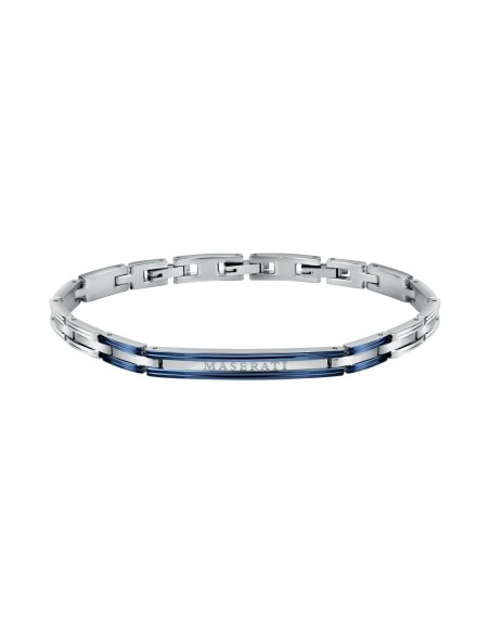 Bracciale MASERATI uomo Logo acciaio / blu