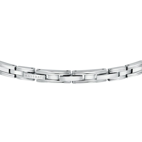 Bracciale MASERATI uomo Logo acciaio / blu