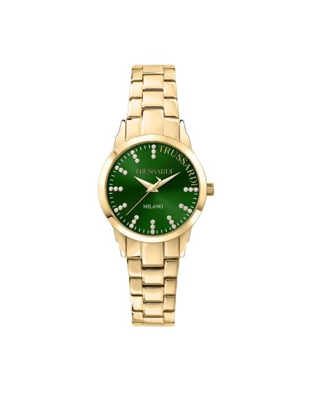 Orologio TRUSSARDI donna T-bent acciaio dorato / verde