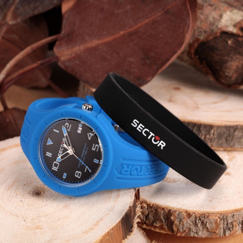 Sector Speed touch 37mm 3h blk dial l.blu sil s maschile
