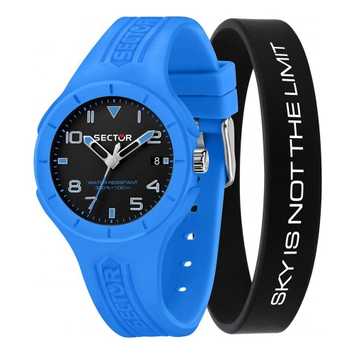 Sector Speed touch 37mm 3h blk dial l.blu sil s maschile