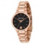 Sector 665 34mm 3h black dial br rg femminile R3253524503