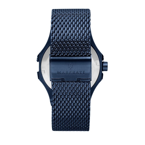 Maserati Blue edition 42mm 3h blue dial mesh br maschile