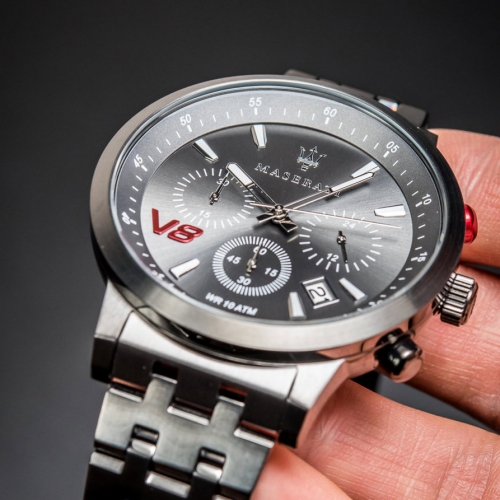 Maserati Gt 44mm chr gray dial br gun uomo R8873134001