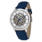 Maserati Gentleman 43mm auto white dial blk st maschile