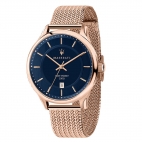 Orologio Maserati Gentleman oro rosa / blu - 43 mm