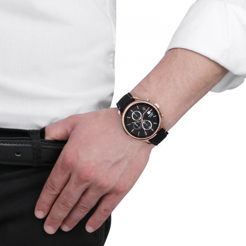 Maserati Gentleman 43mm chr black dial blk s uomo R8871636003