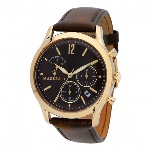 Maserati Tradizione 40mm chro brown dial brown st