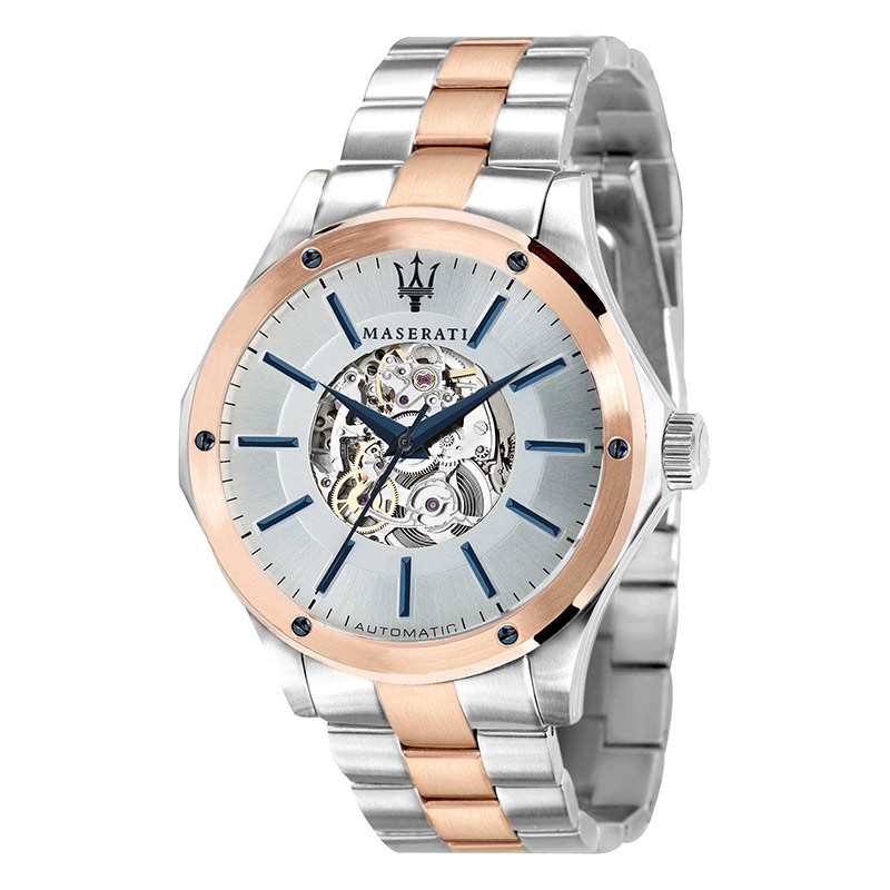 Orologi uomo: orologio uomo Maserati Circuito 44mm auto white dial br ss+rg  R8823127001