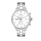 Trussardi T-complicity 45mm chr silver dial br ss