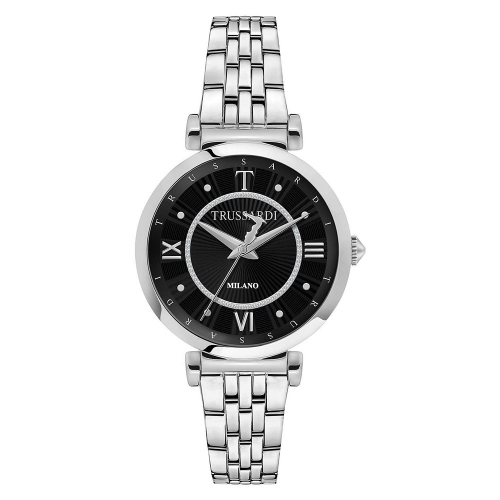 Trussardi T-twelve 34mm 3h black dial br ss