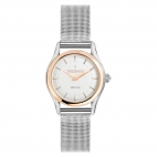 Trussardi T-light 32mm 2h w/silver dial mesh br ss