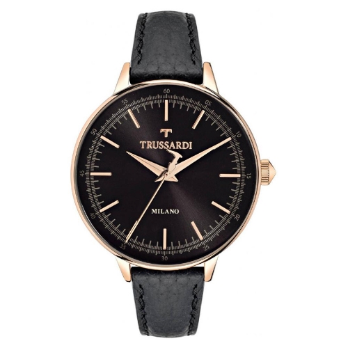 Trussardi T-evolution 36mm 3h black dial st
