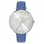 Trussardi T-evolution 36mm 3h sil dia blu s