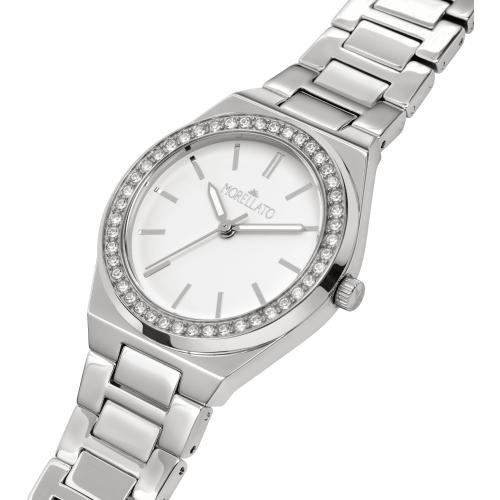 Morellato Ego 33mm 3h white matte dial br ss