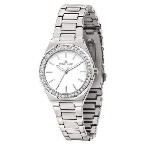 Morellato Ego 33mm 3h white matte dial br ss