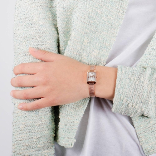 Morellato Sensazioni 17x26mm 2h sil dial mesh rg donna