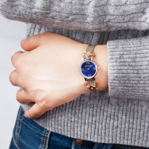 Morellato Tesori 20mm 2h blue dial br ss 2 bead donna